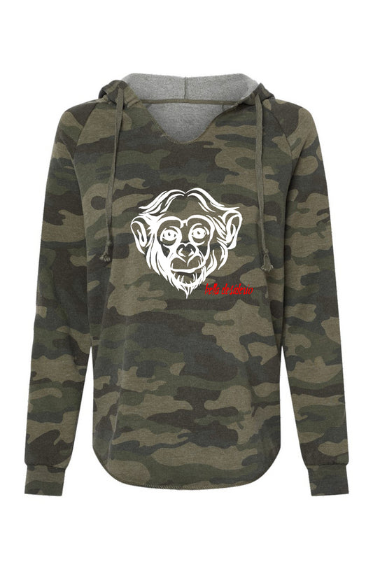 Womens Lightweight Camo Hooded Sweatshirt