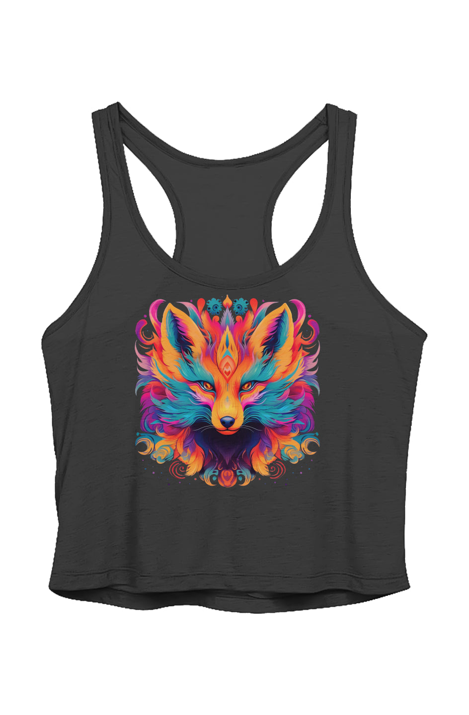 BD - Women's Sheer Cropped Racer Tank - Bright Fox